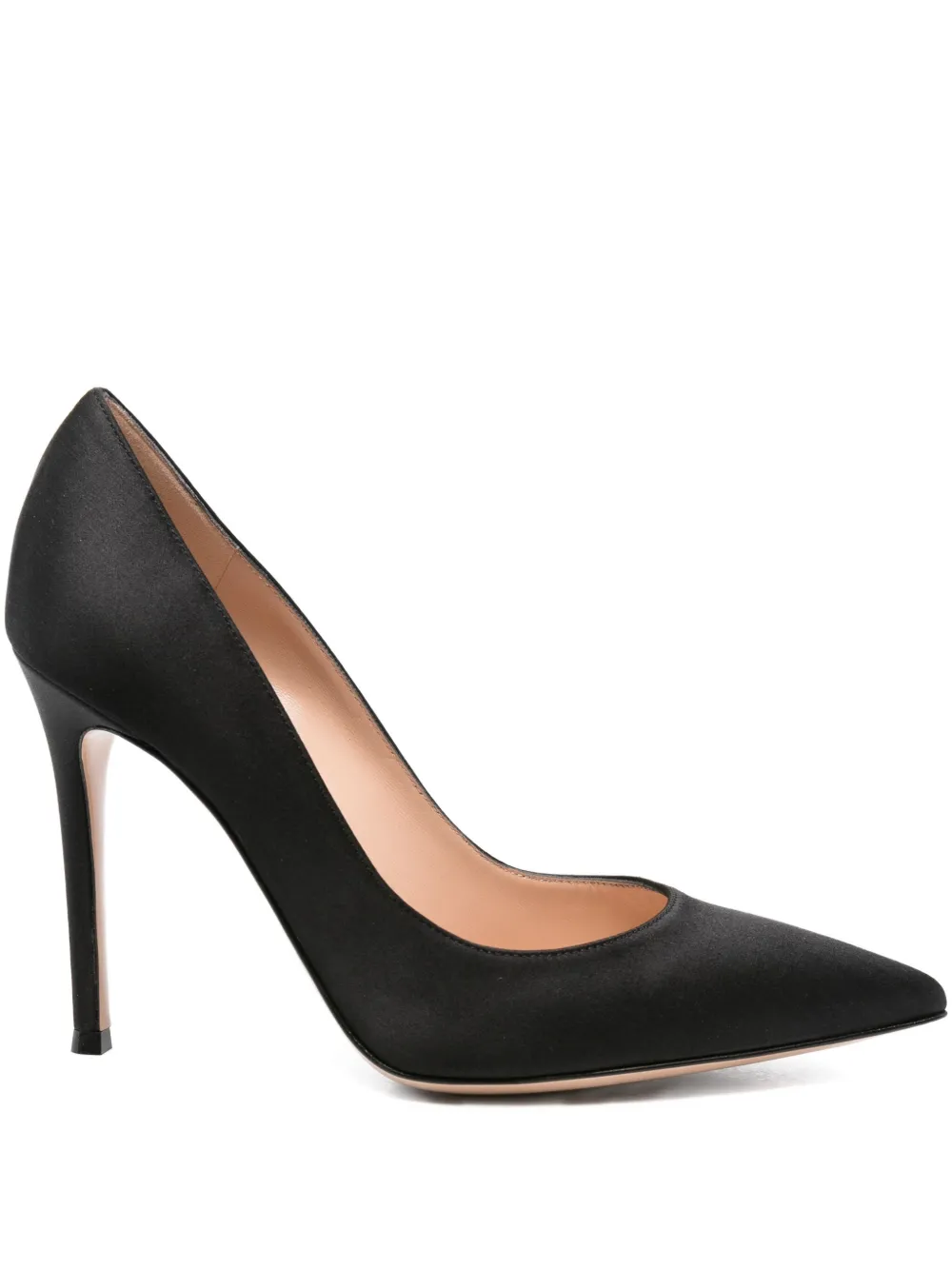 Атласные туфли на шпильке Gianvito Rossi, черный