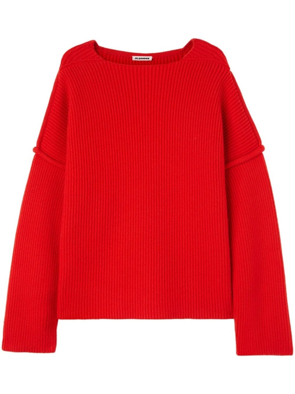 

Jil Sander шерстяной свитер с круглым вырезом, красный