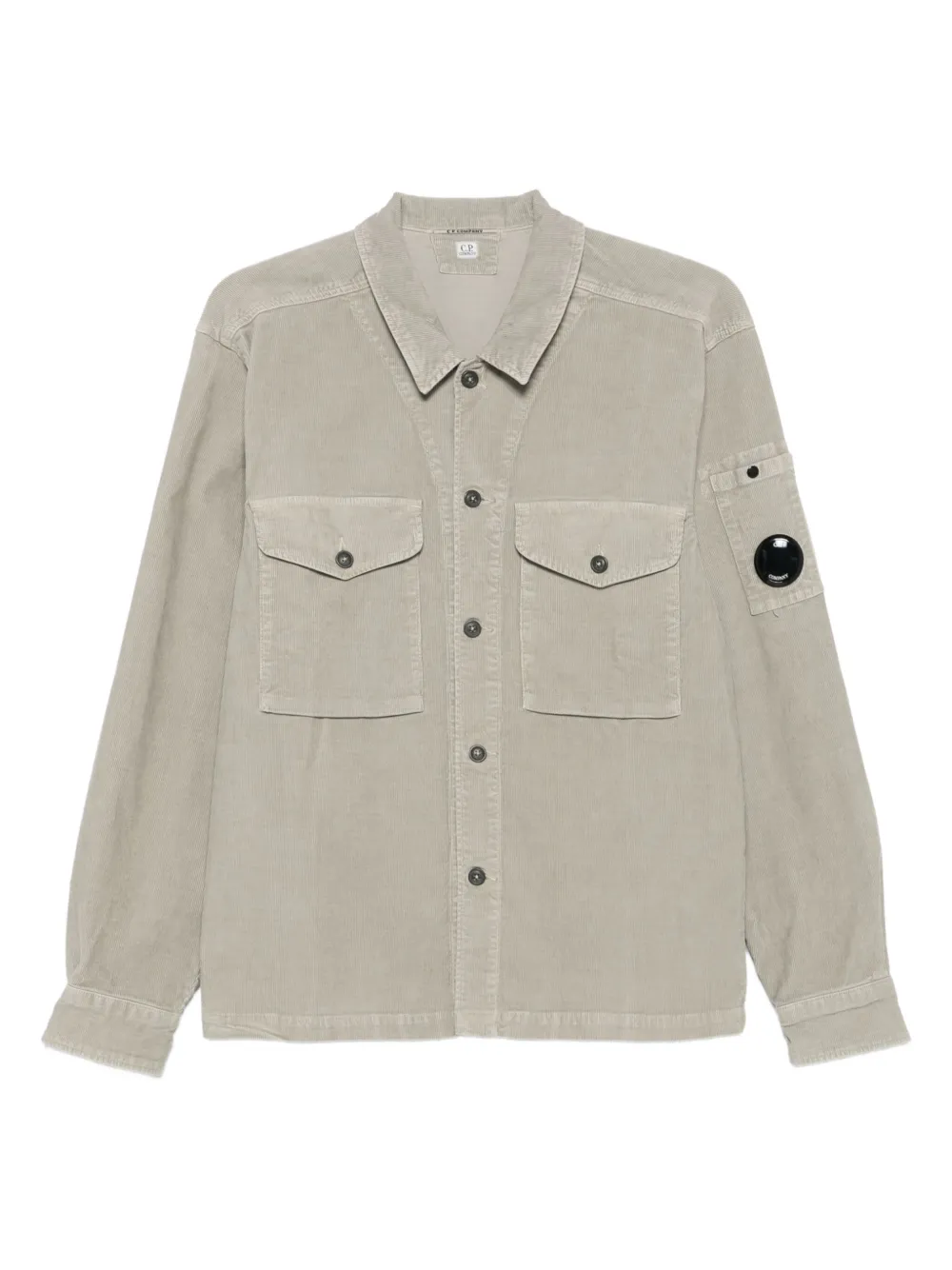 

Вельветовая рубашка с декором Lens C.P. Company, зеленый