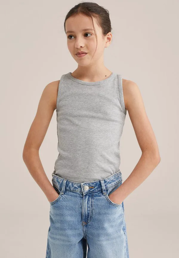 Топ для купе singlet We Fashion, Blended Light Grey — фото 2