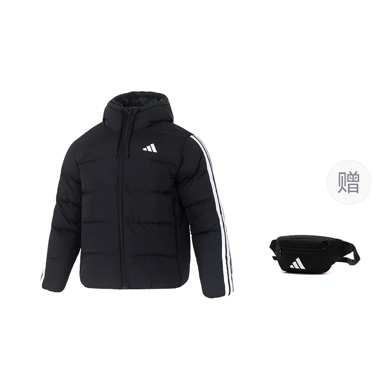 Adidas Куртка пуховая мужская ESSENTIALS 3 Stripes черная