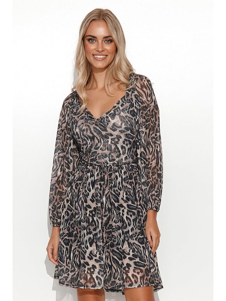 

Короткое платье Makadamia Kleid, цвет Braun/Schwarz/Bunt