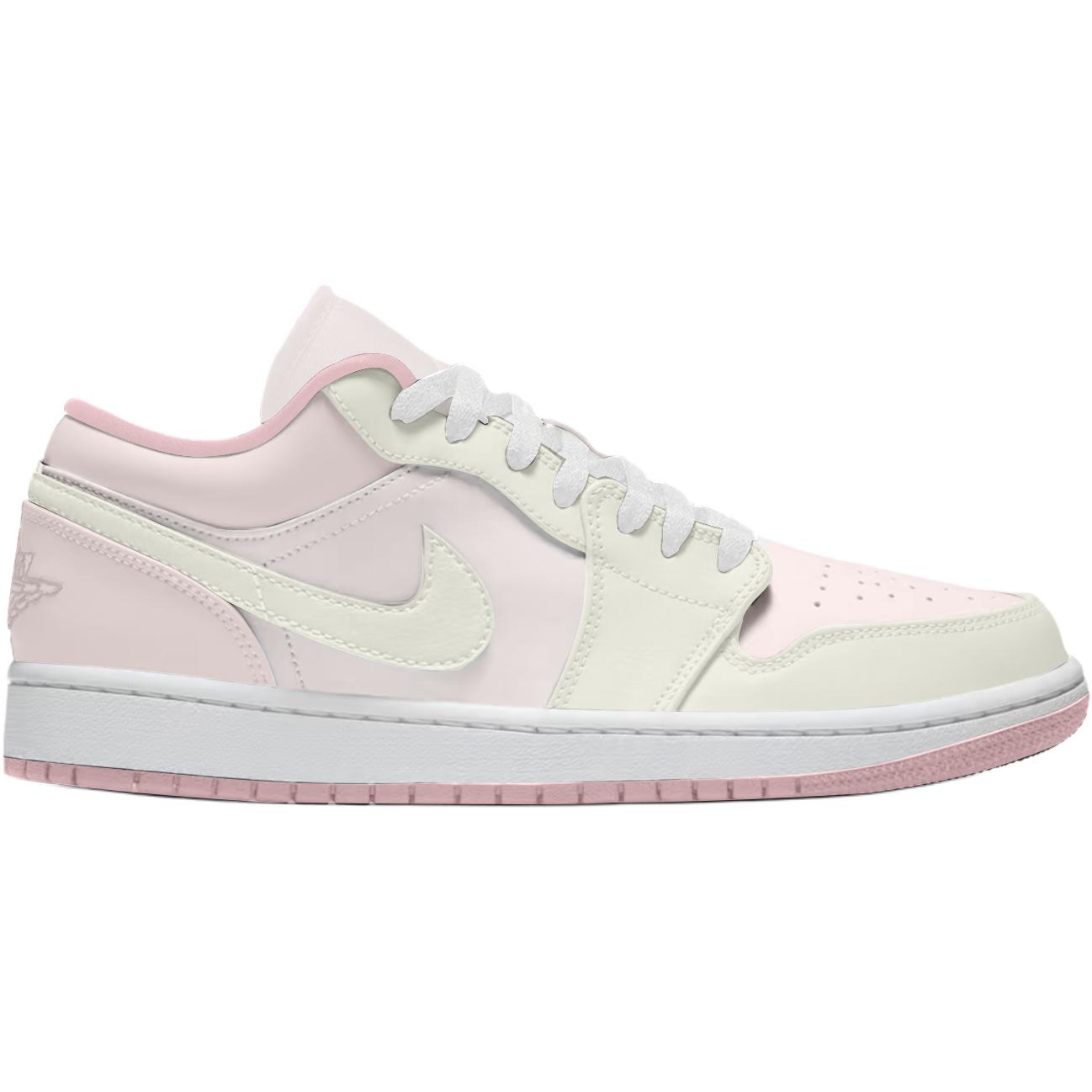Jordan Air 1 Lotus Mist Abrasion Resistant Low top Детские баскетбольные кроссовки White Pink для подростков — фото 3