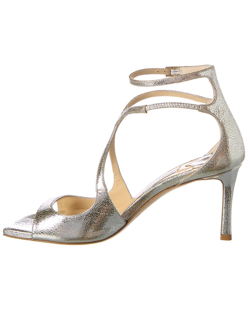 Джимми Чу Азия 75 Блестящие кожаные сандалии Jimmy Choo, Champagne — фото 2