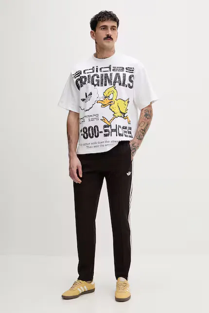 Спортивные штаны джоггеры Beckenbauer Adidas Originals, коричневый — фото 2