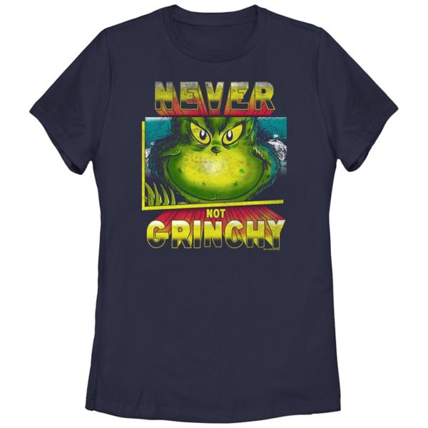 

Футболка с рисунком доктора Сьюза "Never Not Y" для подростков Grinch, синий