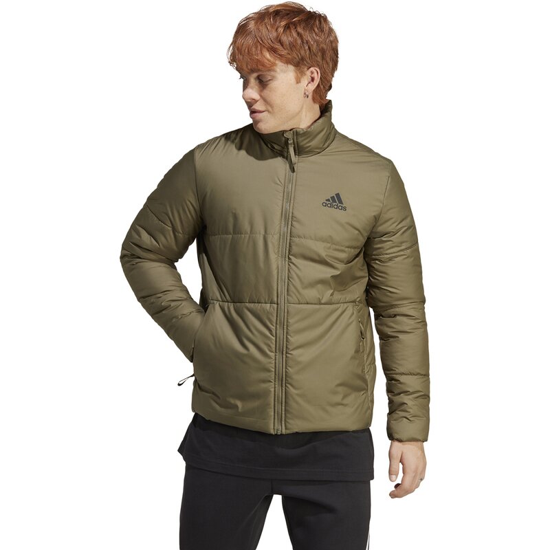 Утепленная куртка bsc с тремя полосками Adidas, цвет olistr — фото 2