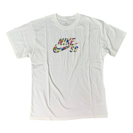 

Футболка sb flowers logo skateboard short sleeve white Nike, белый