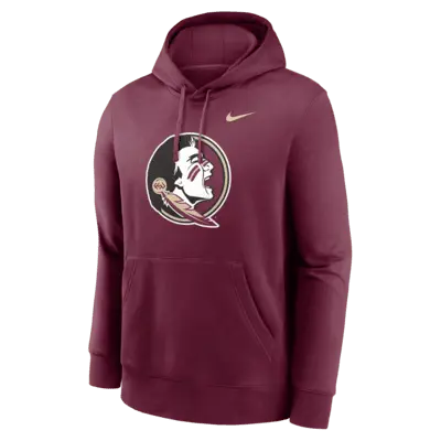 

Худи Nike Florida State Seminoles Primetime Evergreen Club Primary Logo, цвет Garnet