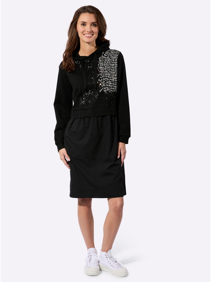

WITT WEIDEN Черно-белое платье-толстовка