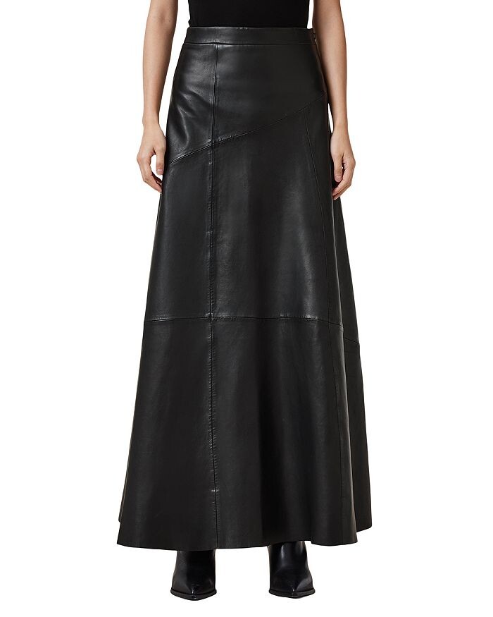 

Кожаная юбка Giana Maxi ALLSAINTS, черный