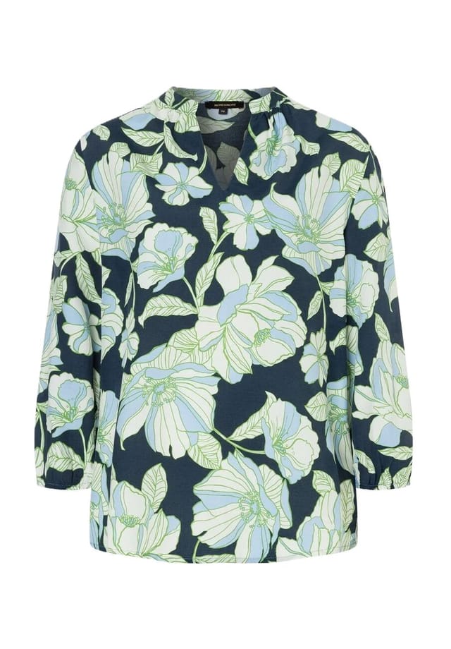 

Блузка-Рубашка с разрезом по горловине More & More, цвет 4370 floral print