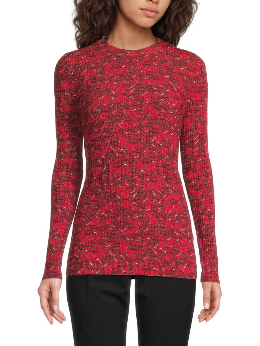 

Ребристый свитер Valentino, цвет Red Multi
