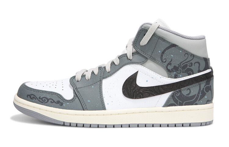 

Кроссовки Air Jordan 1 Vintage Basketball Shoes Women's High-top Grey/white/black, цвет Lead