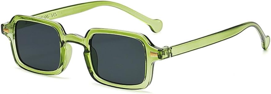 

Солнцезащитные очки прямоугольной формы для женщин, овальные солнцезащитные очки в винтажном стиле для мужчин и женщин, очки конфетных цветов с защитой от УФ-излучения UV400 generic, Green