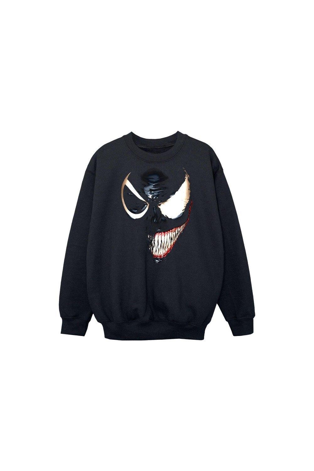 

Толстовка с разрезом для лица Venom Marvel, черный
