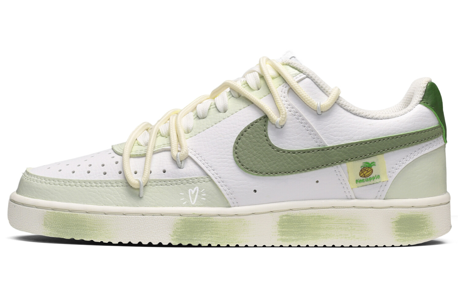 

Кроссовки Nike Court Vision 1 Skateboard Shoes Women's Low-Top White Green
