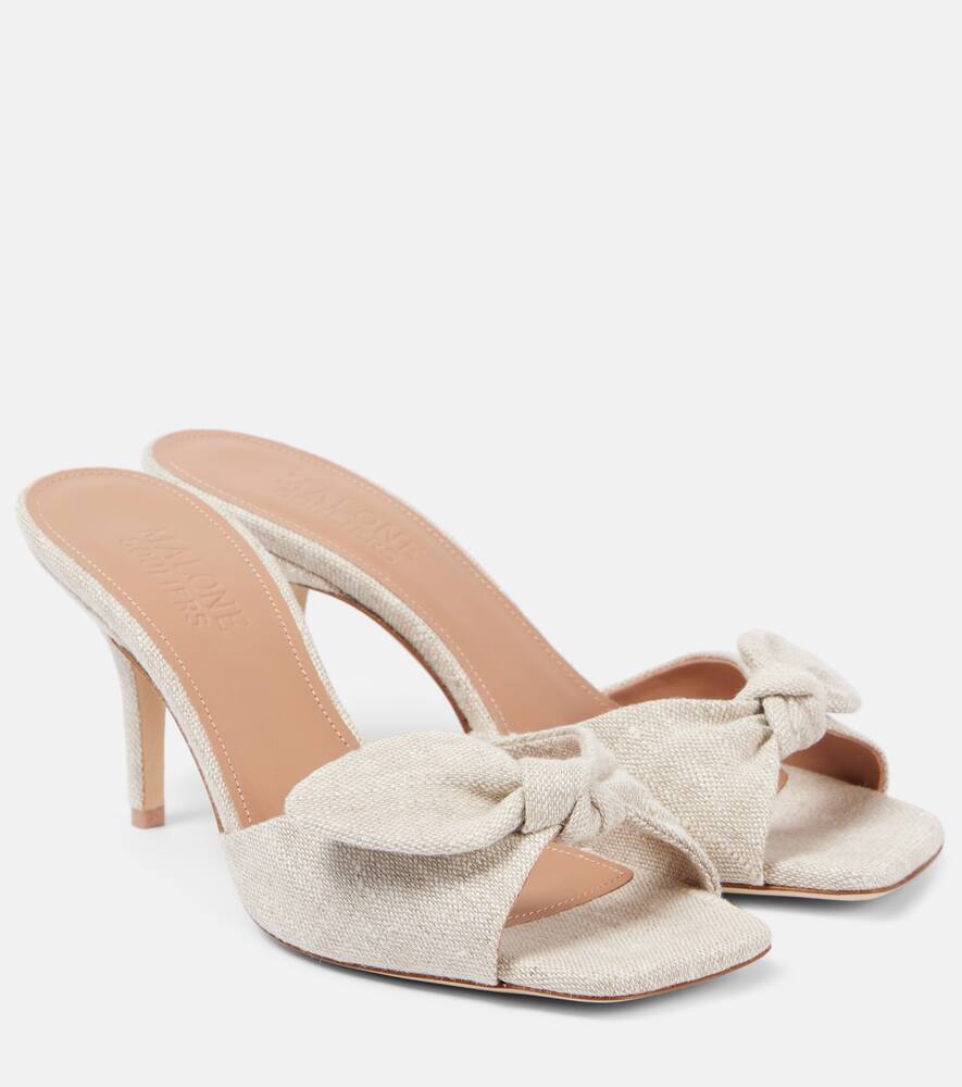 Вargas 70 мюли из канваса Malone Souliers, Beige/Beige
