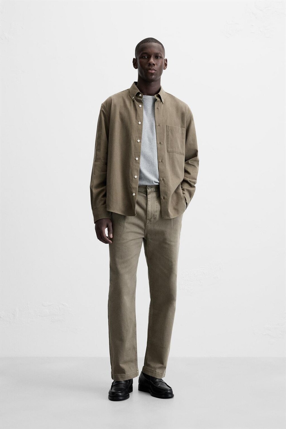 

Брюки стандартного кроя ZARA, коричневый