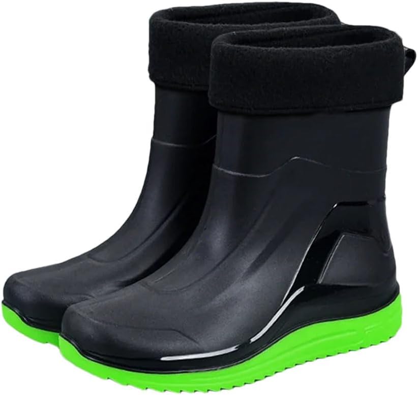 

Мужские водные туфли водонепроницаемые и противоскользящие резиновые ботинки, средние хлопковые рыболовные дождевые сапоги, мужские дождевые сапоги Generic, 620 Cotton2