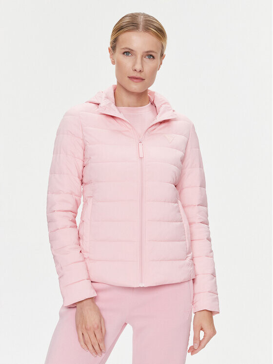 

Пуховик стандартного кроя Guess, розовый