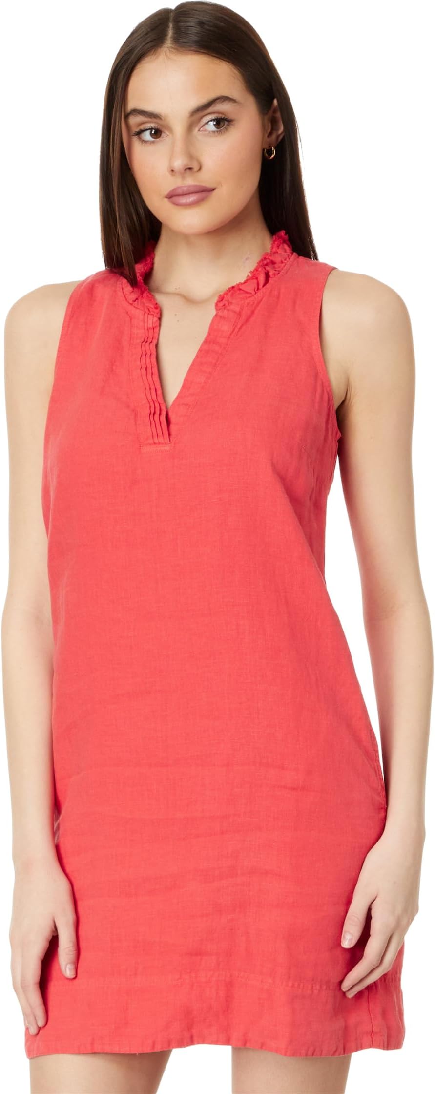 

Платье Tommy Bahama Two Palms Double Ruffle Dress, цвет Bright Coral