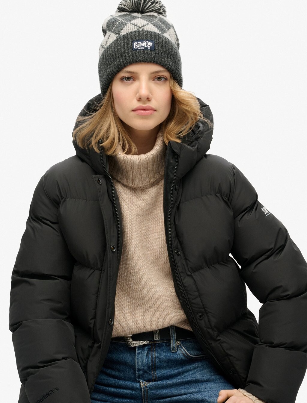 

Шапка Superdry, серый