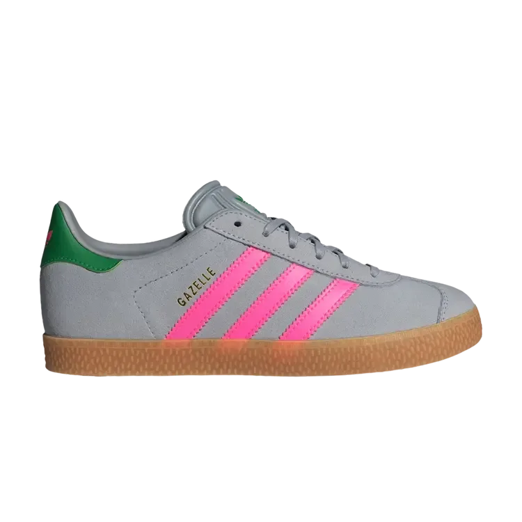 Adidas Gazelle J 'Halo Silver Lucid Pink Green'