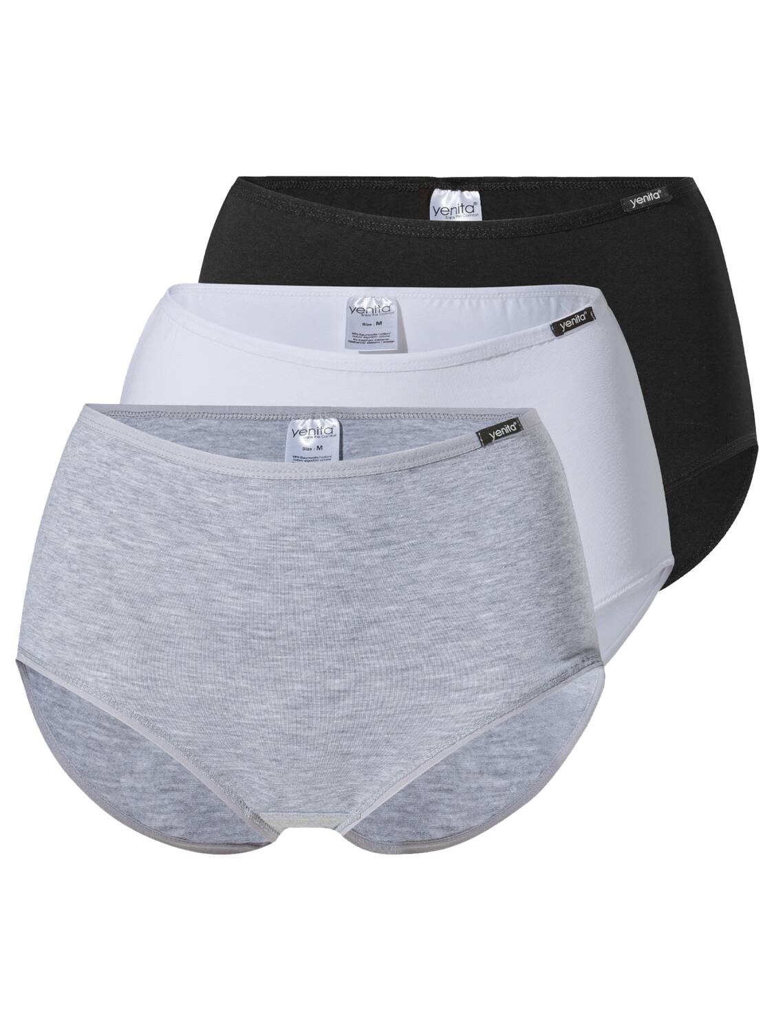 

Yenita Трусы Boyshorts 'Modern' в светло-сером, черном, белом цветах