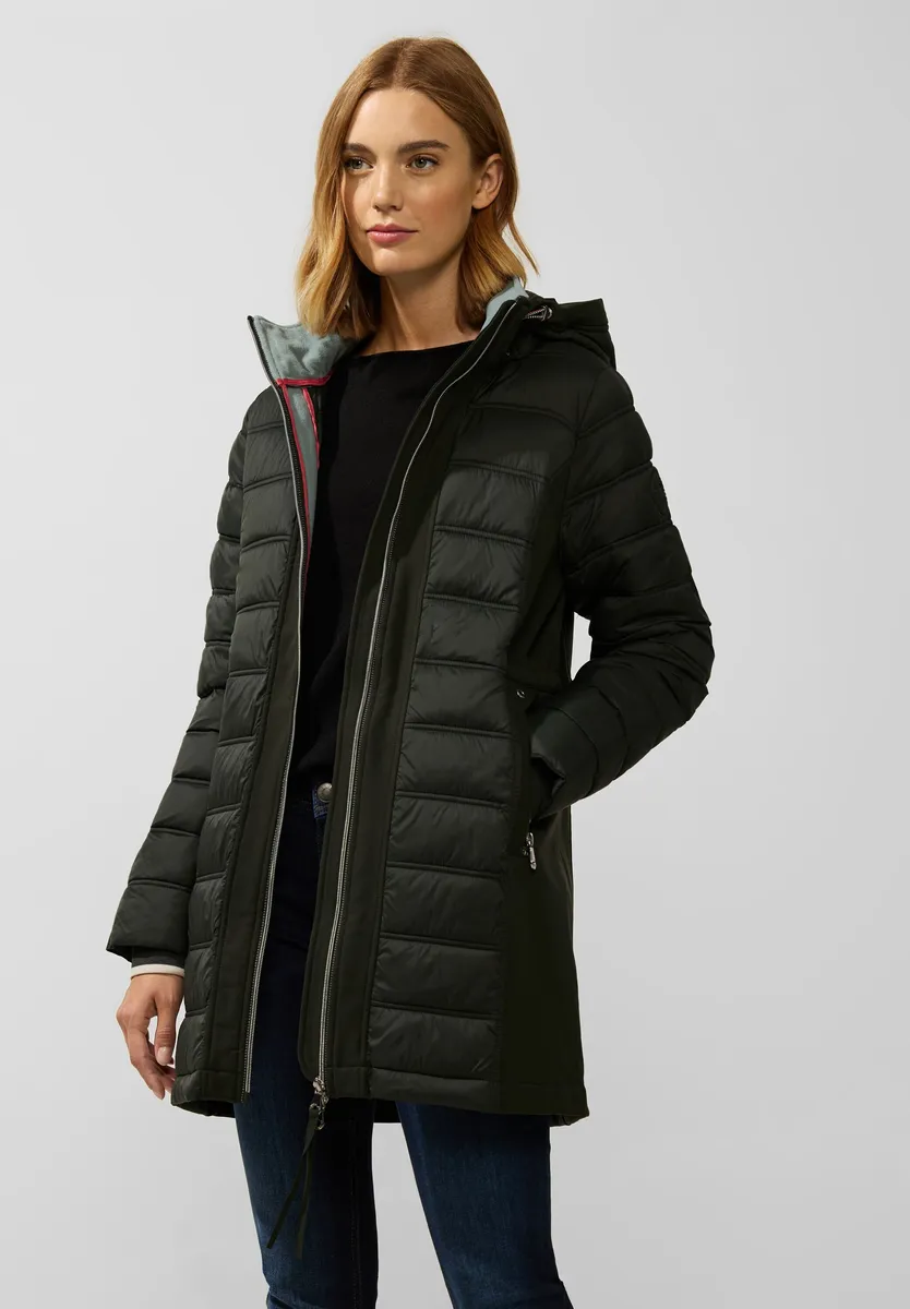 

Однотонная куртка из софтшела STREET ONE с капюшоном, зеленый