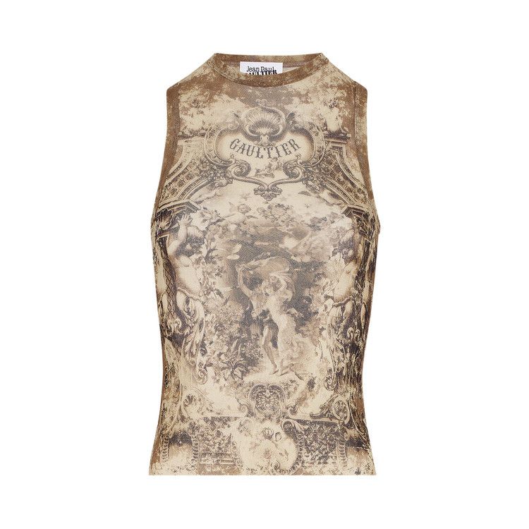 

Топ Jean Paul Gaultier Médaillon Tank Top, Light Beige/Taupe