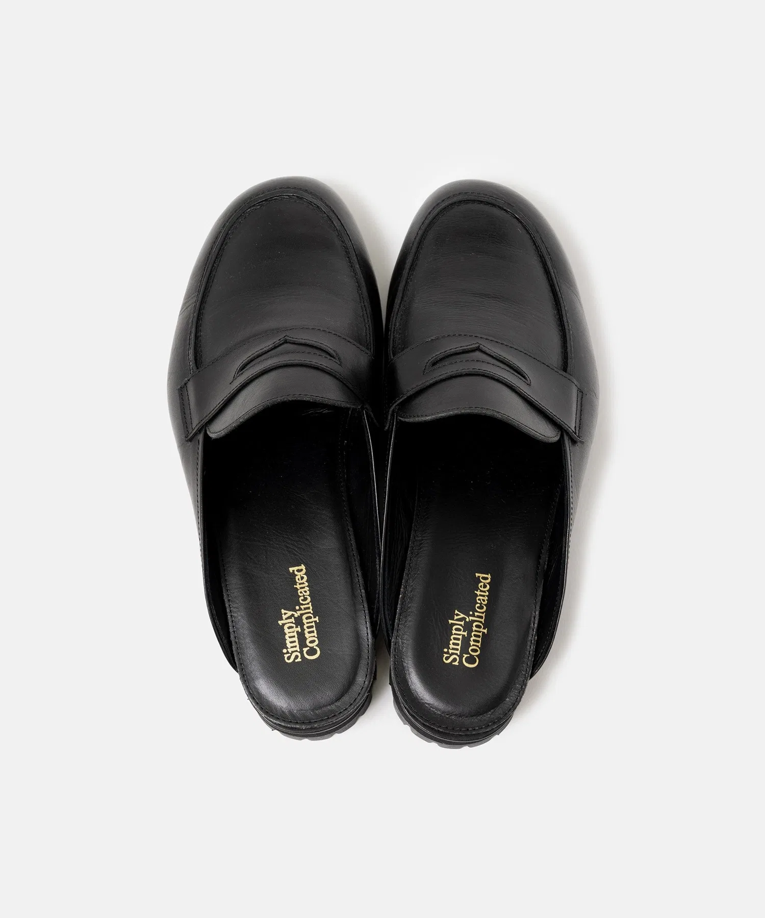 Мужские лоферы из кожи SimplyComplicated LOAFER MULE чёрные — фото 2