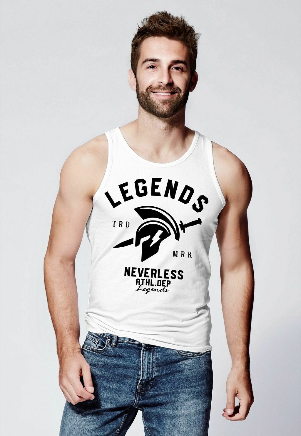 

Топ COOLES GLADIATOR SPARTA GYM ATHLETICS SPORT FITN Neverless, белый