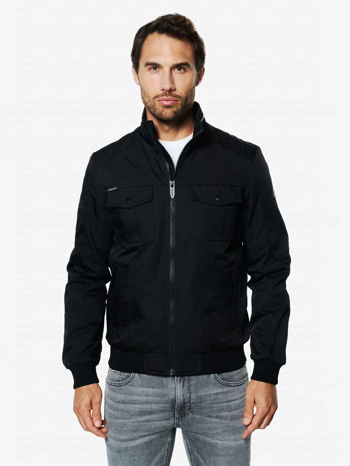 

KOROSHI Куртка для межсезонья в черном цвете