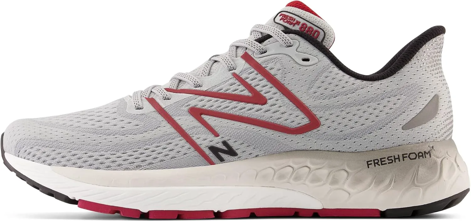 

Мужские кроссовки для бега New Balance Fresh Foam X 880 V13, серый/багровый/черный