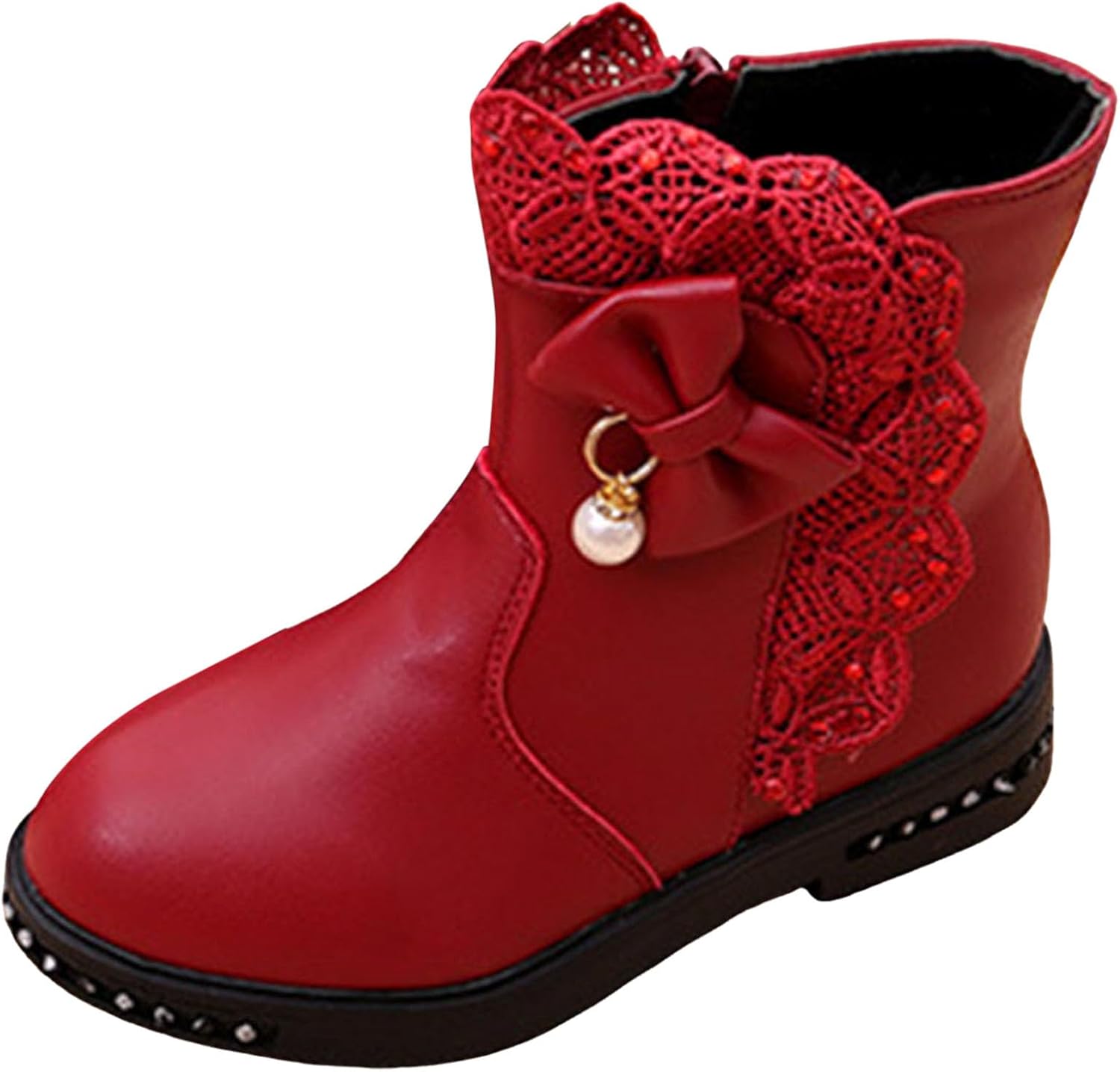 

Женские ботильоны IWIHMIV на щиколотку с боковой молнией, удобные для езды, с нескользящей мягкой подошвой, кожаные короткие ботильоны, Wine