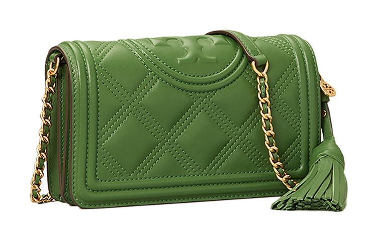 

Сумка через плечо Fleming Sheepskin Trumpets женская зеленая TORY BURCH