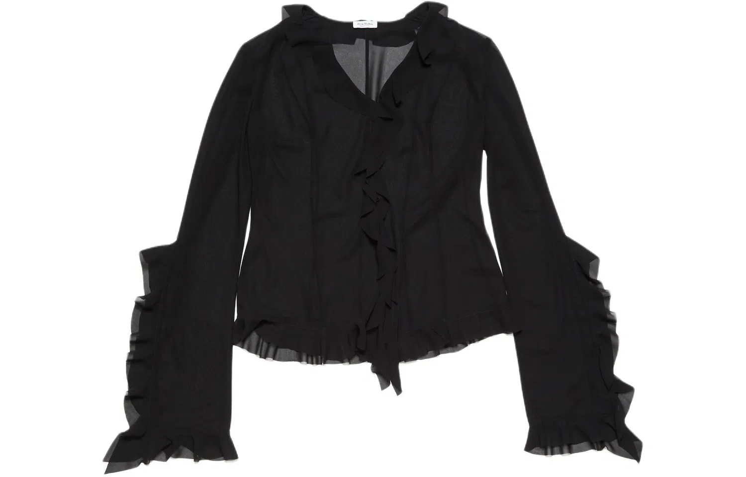 Блуза с оборками Acne Studios Black