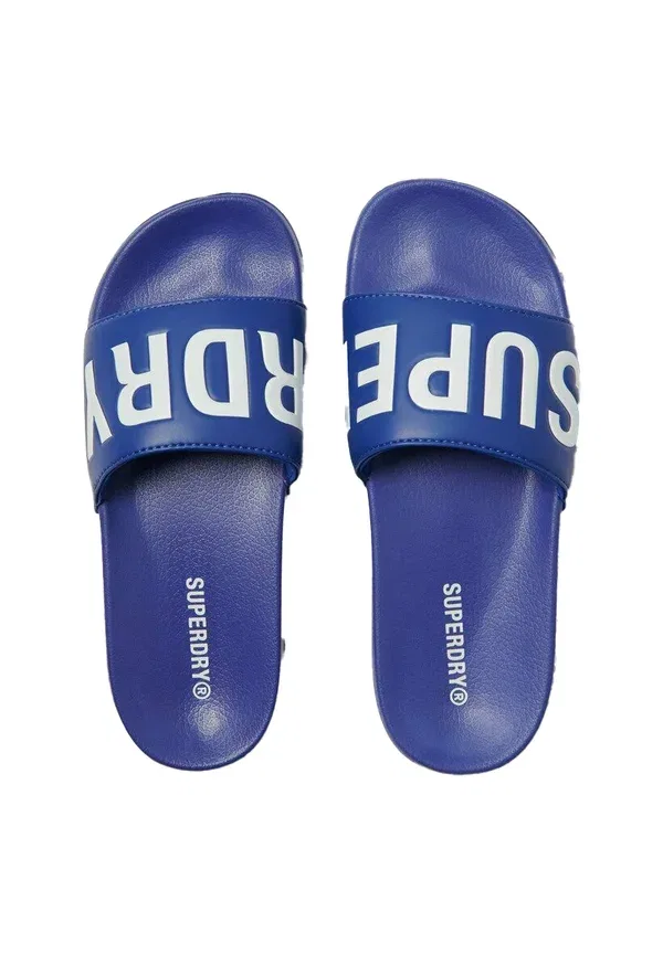 Тапочки Superdry code core pool sliders, элитный синий — фото 3
