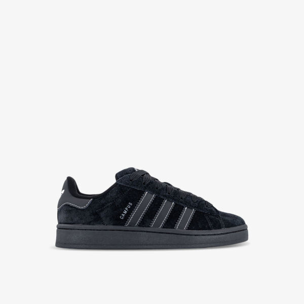 Низкие замшевые кроссовки Campus 00s с фирменными полосками Adidas, черный
