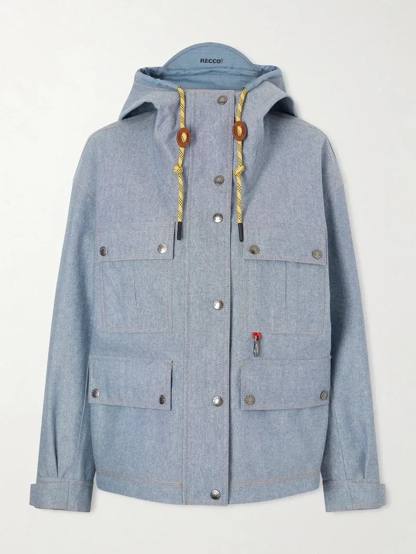 Утепленная джинсовая куртка Beziers Moncler Grenoble, голубой