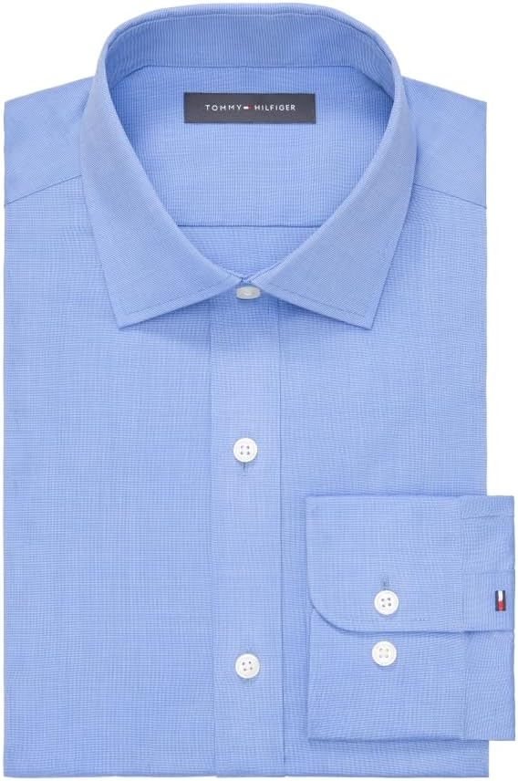 

Мужская классическая рубашка Tommy Hilfiger, стандартный крой, базовые вещи, French Blue
