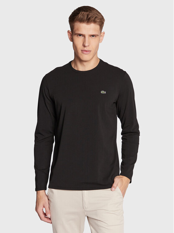 

Классический крой с длинным рукавом Lacoste, черный