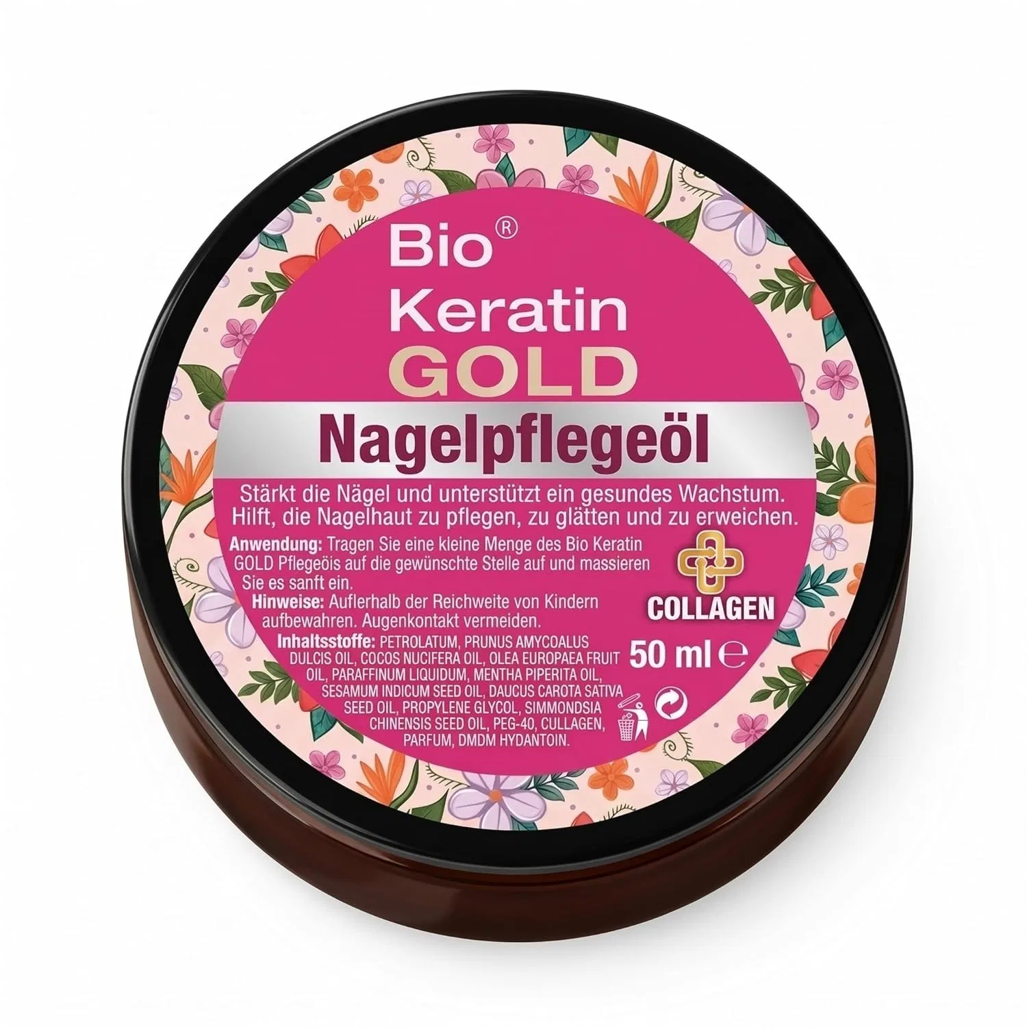 Масло для ухода за ногтями с коллагеном, 50 мл Bio Keratin Gold