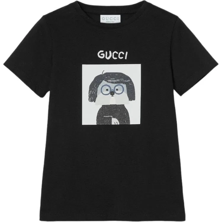 Футболка детская с круглым вырезом GUCCI Black