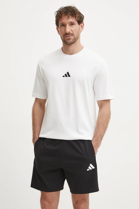 

Хлопковая футболка Essential Adidas, бежевый