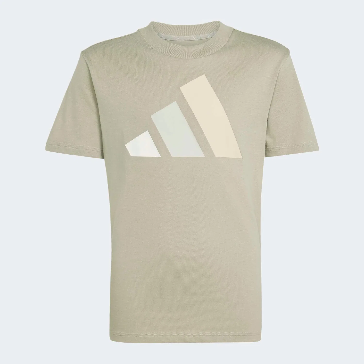 Спортивная футболка Adidas Sportswear бежевого и кремового цвета — фото 2