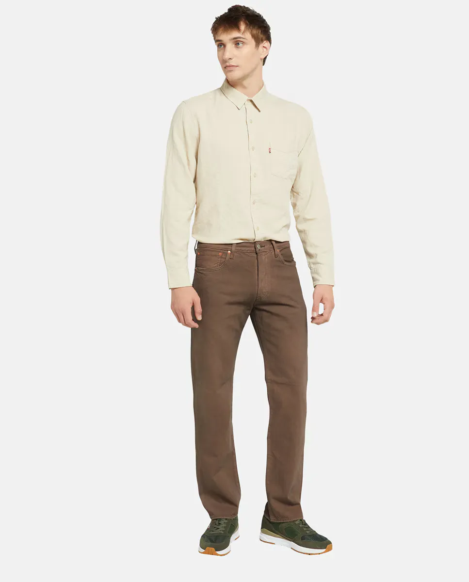 

Мужские прямые хлопковые джинсы 501 Original Levi's, коричневый