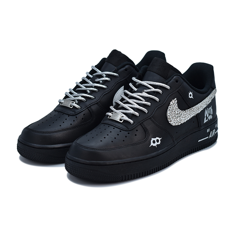 

Кроссовки Nike Air Force 1 Skateboard Shoes Unisex Low-Top Black White, Черный, Кроссовки Nike Air Force 1 Skateboard Shoes Unisex Low-Top Black White