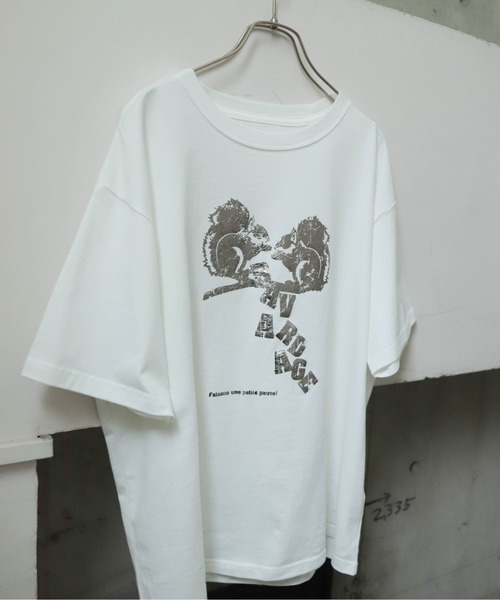 

Футболка с коротким рукавом, принт Squirrel Foil, бренд PT NOMBRE IMPAIR, цвет угольно-серый